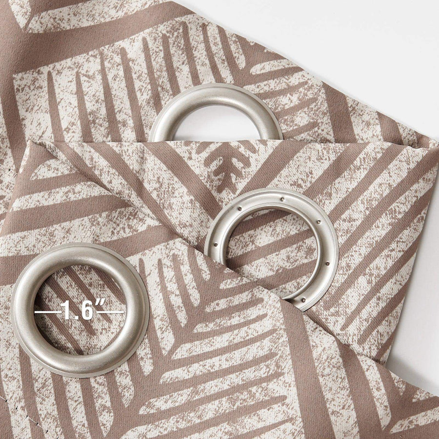 Geometric Leaf Pattern Curtains - Jinchan Home