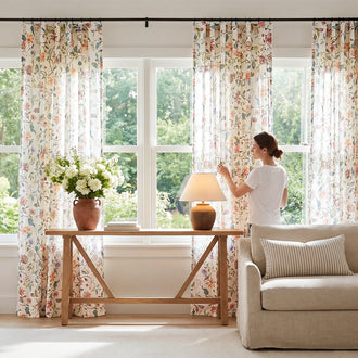 
                    
                      Hattie Floral Linen Blend Curtains - Jinchan Home
                    
                  