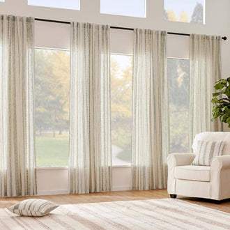 
                    
                      Cross Ripple Print Linen Blend 3-in-1 Curtains - Jinchan Home
                    
                  