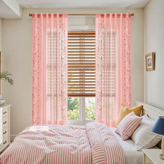 
                    
                      Boho Sheer Bordered Floral Embroidered Curtains - Jinchan Home
                    
                  