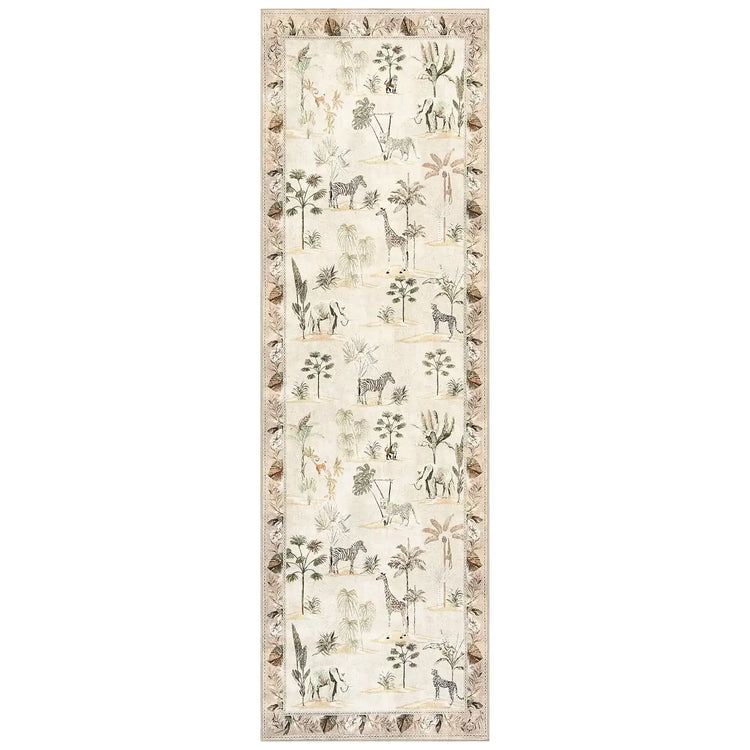 Vintage Safari Jungle Animal Area Rug - Jinchan Home