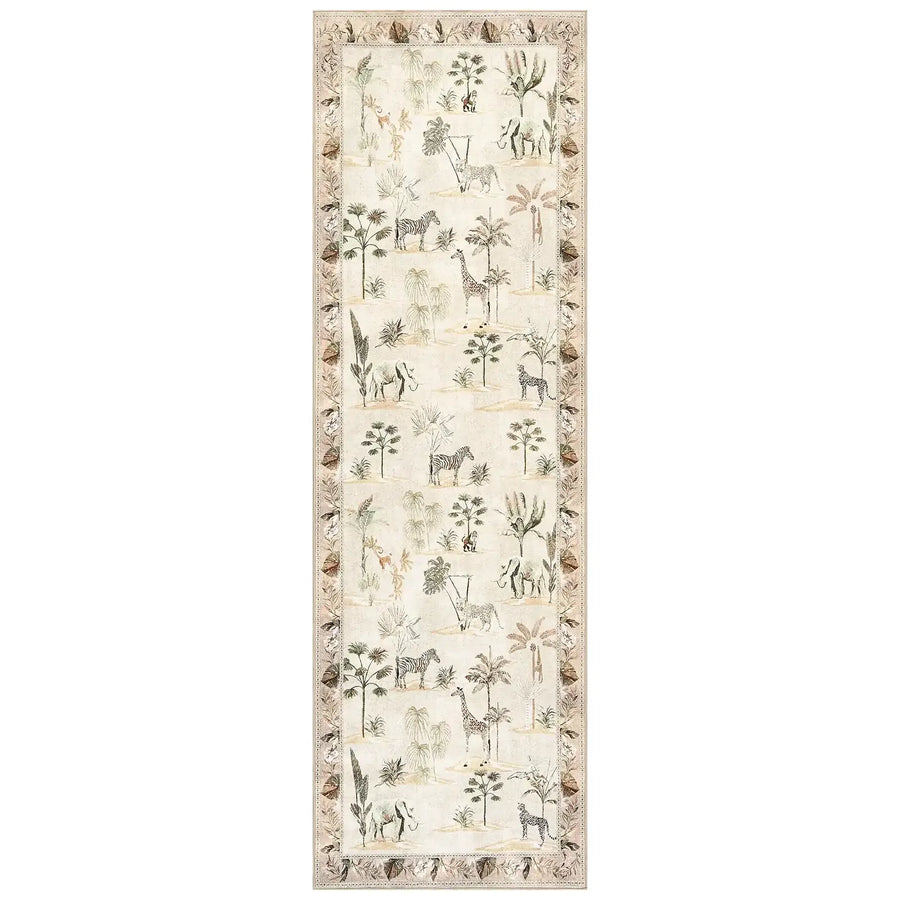 Vintage Safari Jungle Animal Area Rug - Jinchan Home