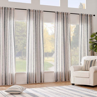 
                    
                      Cross Ripple Print Linen Blend 3-in-1 Curtains - Jinchan Home
                    
                  