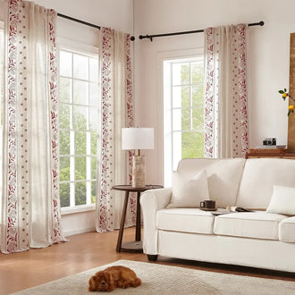 
                    
                      Hydrangea Embroidered Linen Curtains - Jinchan Home
                    
                  