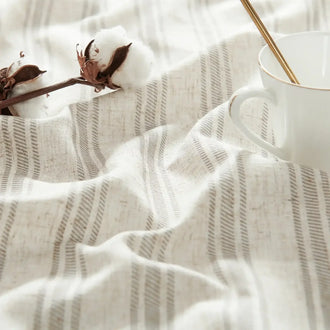 
                    
                      Twill Stripe Poly-Linen Rod-Pocket Valance - Jinchan Home
                    
                  