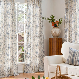 
                    
                      Amelie Floral Linen Blend Curtains - Jinchan Home
                    
                  