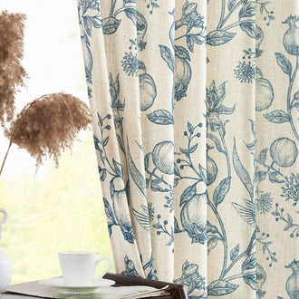 
                    
                      Vintage Pomegranate Botanical Curtains - Jinchan Home
                    
                  