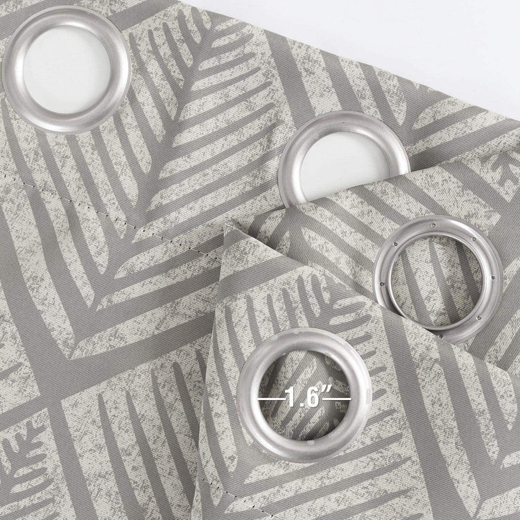 Geometric Leaf Pattern Curtains - Jinchan Home