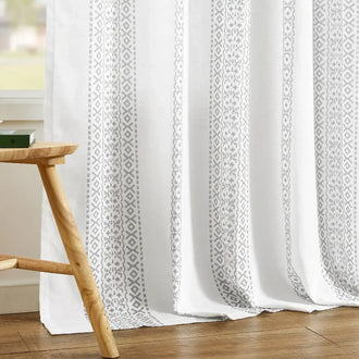 
                    
                      Boho Geometric Jacquard Striped Curtains - Jinchan Home
                    
                  