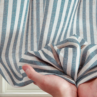 
                    
                      Colorful Striped Linen Kitchen Curtains - Jinchan Home
                    
                  