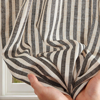 
                    
                      Colorful Striped Linen Kitchen Curtains - Jinchan Home
                    
                  