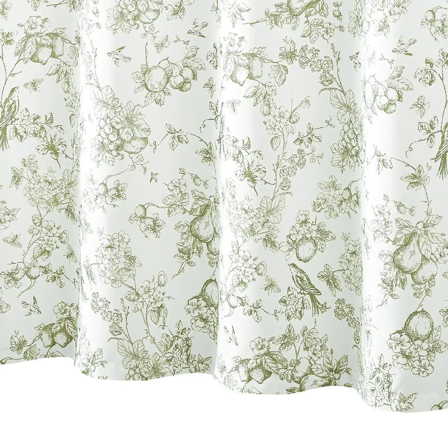 Hand-Drawn Floral Bird Shower Curtain - Jinchan Home