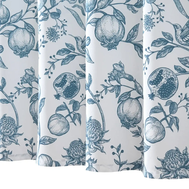 Vintage Pomegranate Floral Shower Curtain - Jinchan Home