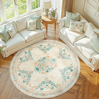 
                    
                      Soft Vintage Acanthus Floral Scrollwork Rug - Jinchan Home
                    
                  