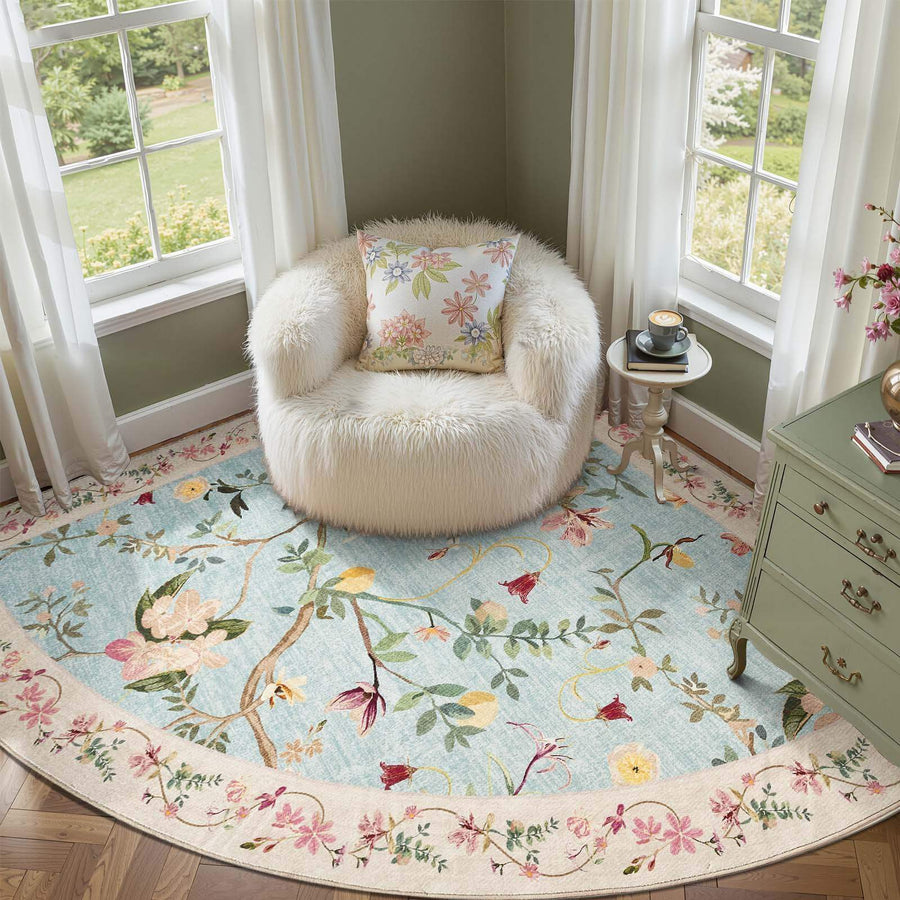 Floral Vine Rug - Jinchan Home