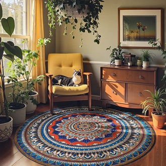 
                    
                      Boho Mandala Round Rug - Jinchan Home
                    
                  