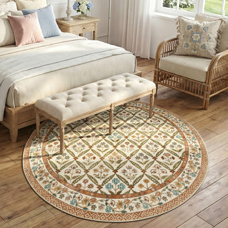 
                    
                      Vintage Floral Polypropylene Area Rug - Jinchan Home
                    
                  