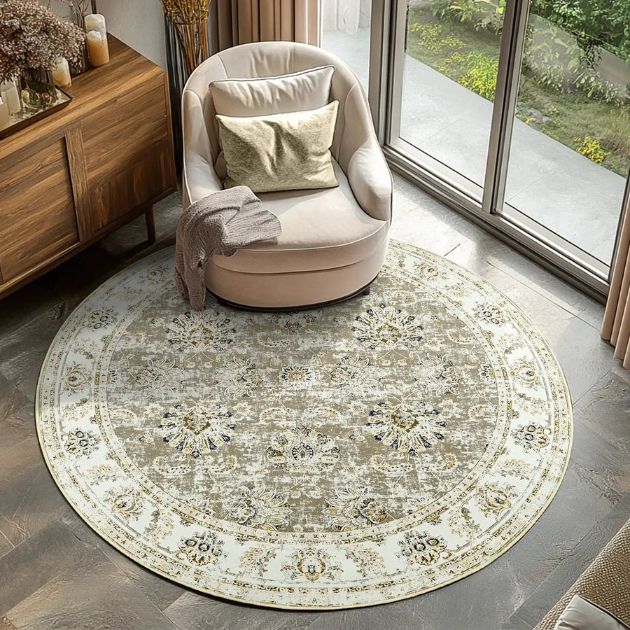 Vintage Medallion Floral Rug - Jinchan Home