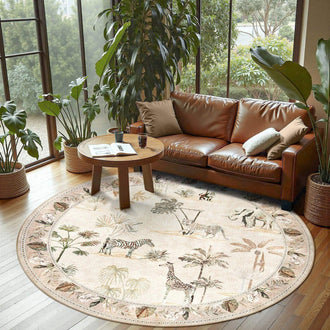 
                    
                      Vintage Safari Jungle Animal Area Rug - Jinchan Home
                    
                  