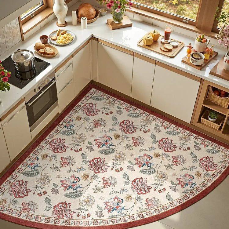 Vintage Floral Butterfly Botanical Area Rug - Jinchan Home
