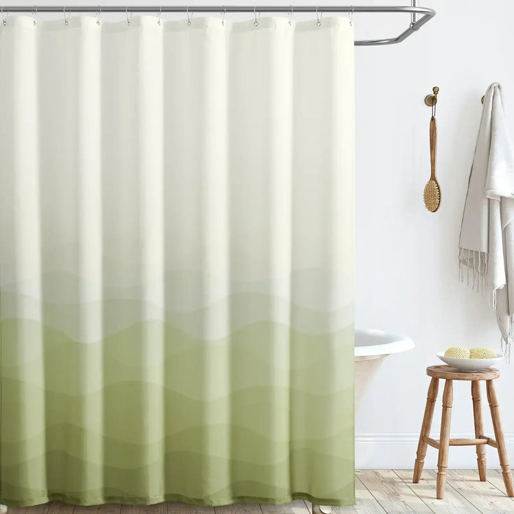 Soft Ombre Ripple Shower Curtain - Jinchan Home