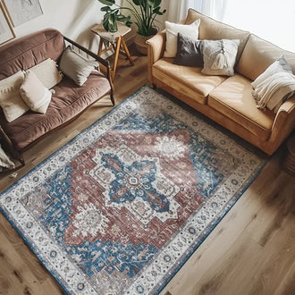 
                    
                      Vintage Persian-Style Distressed Area Rug - Jinchan Home
                    
                  