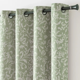 Vintage Scrollwork Damask Curtains - Jinchan Home