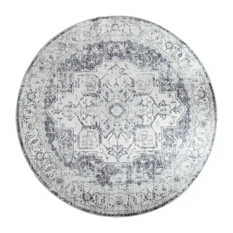 Mist-Toned Persian Bloom Rug - Jinchan Home