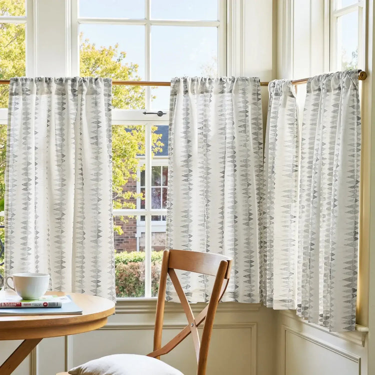 Geometric Triangle Kitchen Curtains - Jinchan Home