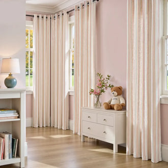 
                    
                      Colorful Vertical Stripe Poly-Linen Grommet Curtains - Jinchan Home
                    
                  