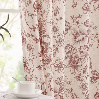 
                    
                      Floral Lined Linen Blend Curtains - Jinchan Home
                    
                  