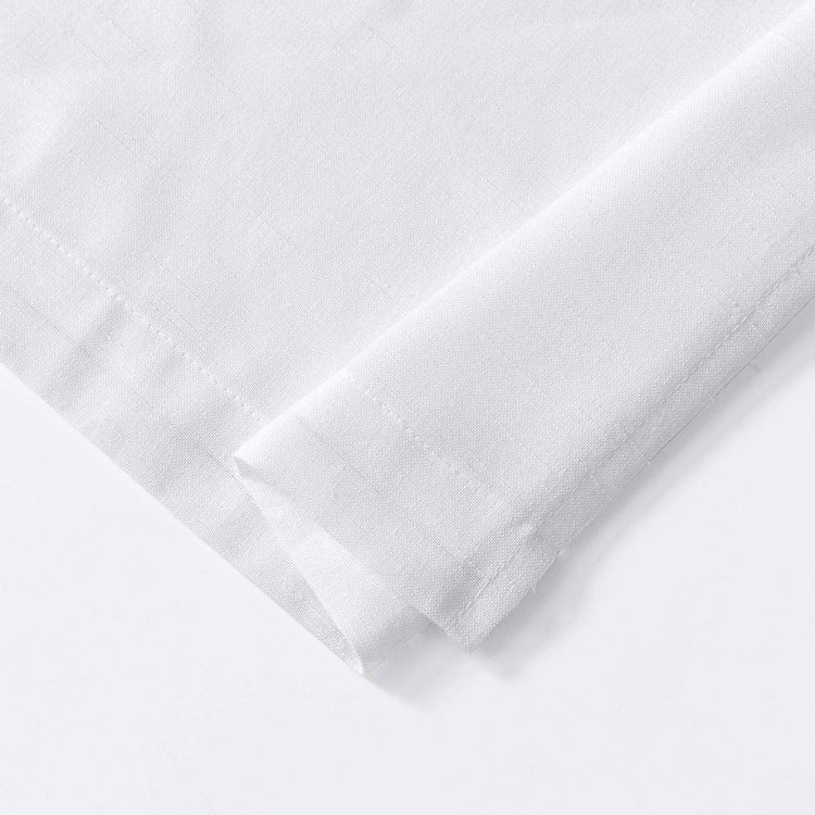 Solid Linen Tab-Top Sheer Kitchen Curtains - Jinchan Home