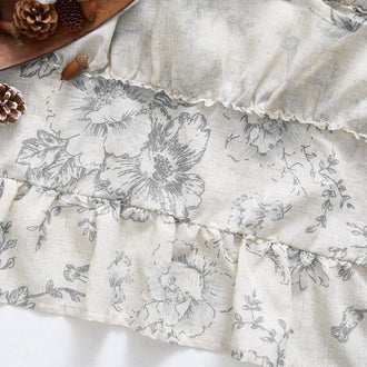
                    
                      Peony Print Linen-Blend Waterfall Valance - Jinchan Home
                    
                  