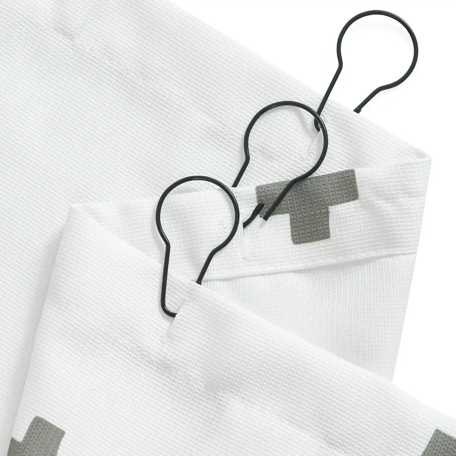 Minimalist Cross Pattern Shower Curtain - Jinchan Home