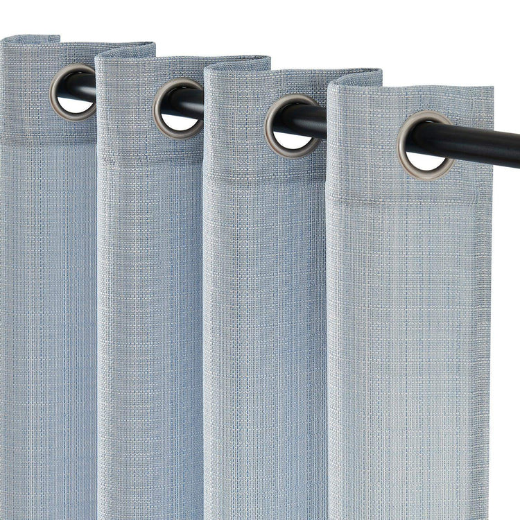 Solid Linen Textured Grommet Curtains - Jinchan Home