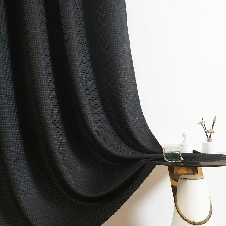 Waffle Weave Hookless Shower Curtain - Jinchan Home