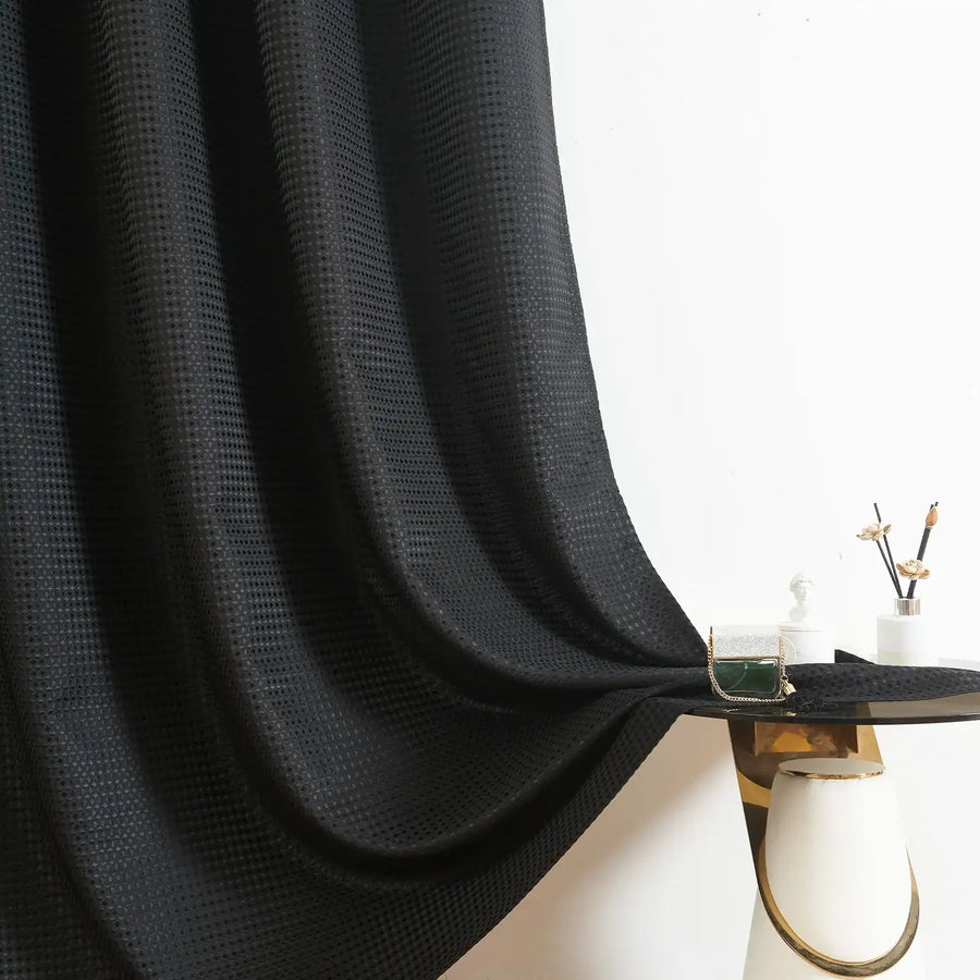 Waffle Weave Hookless Shower Curtain - Jinchan Home