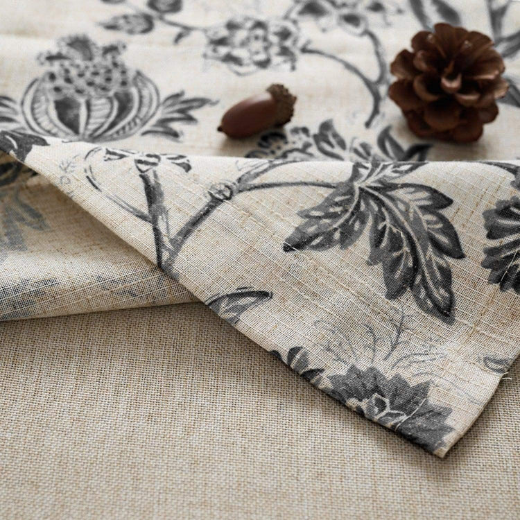 Vintage Botanical Floral Print Double-Layer Valance - Jinchan Home