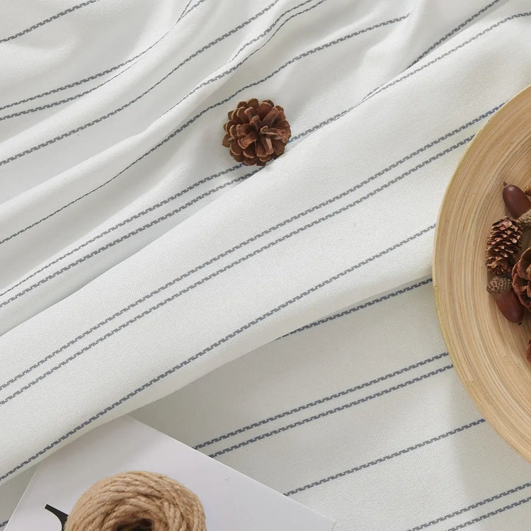 Chevron Vertical Stripe Kitchen Curtain - Jinchan Home