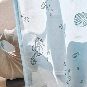 
                    
                      Nautical Sheer Seahorse and Shell Curtains - Jinchan Home
                    
                  
