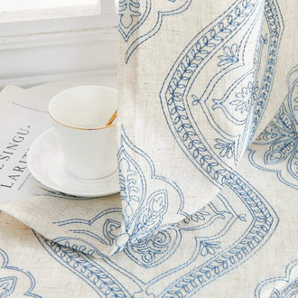 
                    
                      Embroidered Paisley Grommet Curtains - Jinchan Home
                    
                  
