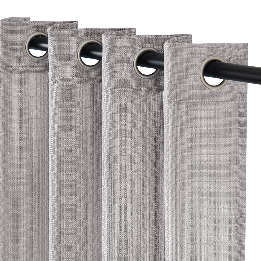 Solid Linen Textured Grommet Curtains - Jinchan Home