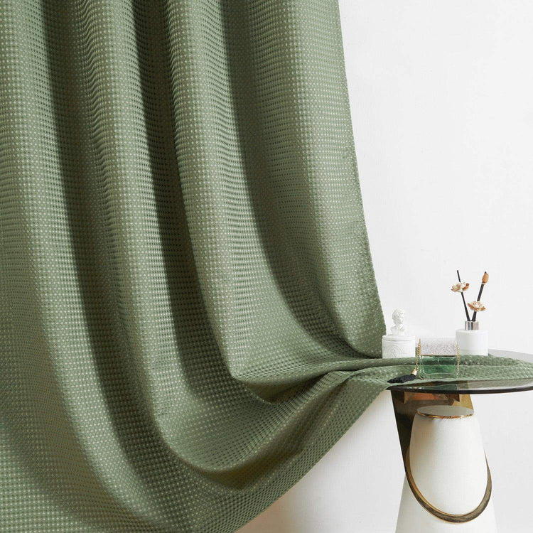 Waffle Weave Hookless Shower Curtain - Jinchan Home