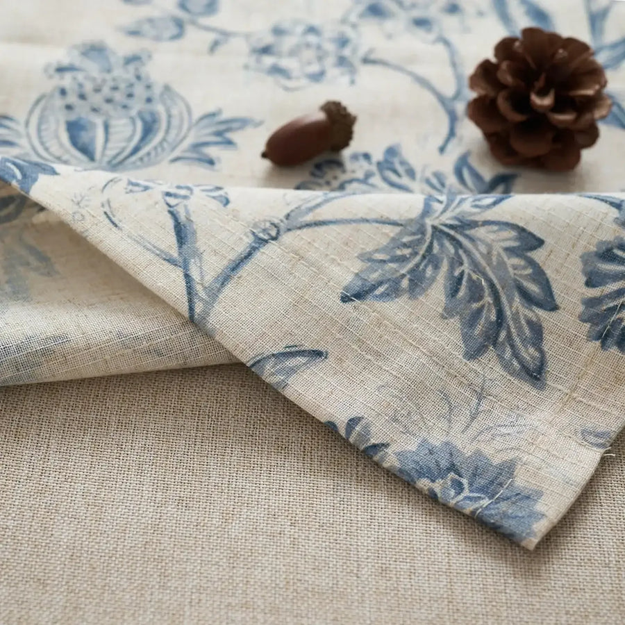 Vintage Botanical Floral Print Double-Layer Valance - Jinchan Home