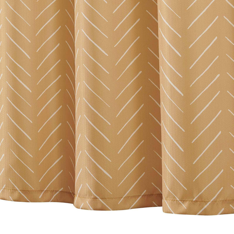 Solid Herringbone Waterproof Shower Curtain - Jinchan Home