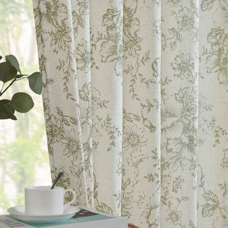 
                    
                      Floral Lined Linen Blend Curtains - Jinchan Home
                    
                  