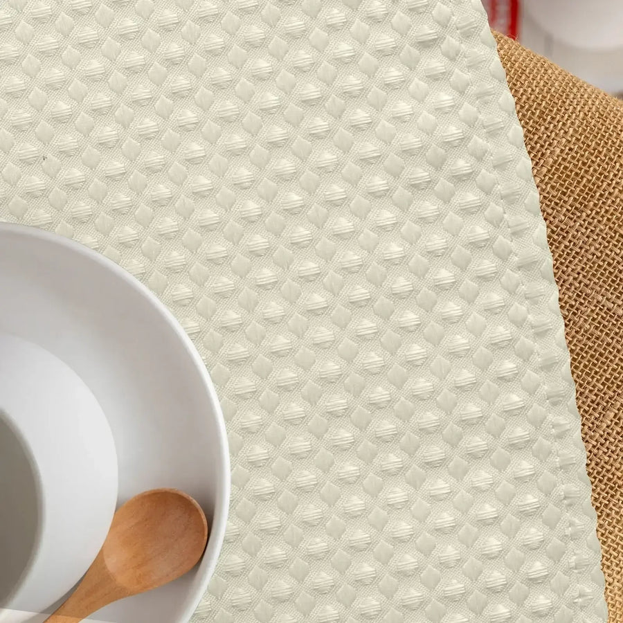 Solid Waffle Weave Rod-Pocket Valance - Jinchan Home