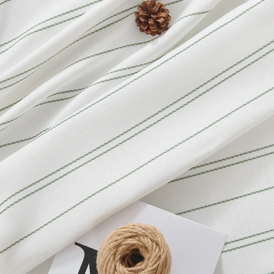 Chevron Vertical Stripe Kitchen Curtain - Jinchan Home