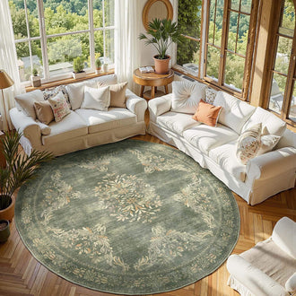 
                    
                      Soft Vintage Acanthus Floral Scrollwork Rug - Jinchan Home
                    
                  