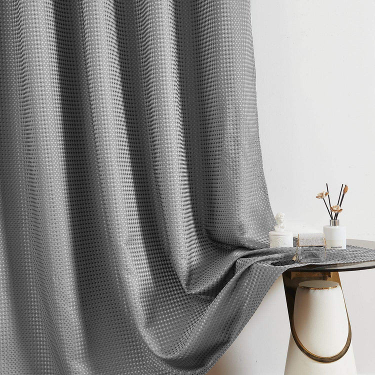Waffle Weave Hookless Shower Curtain - Jinchan Home